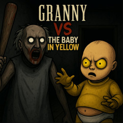 Granny Vs The Baby In Yellow background